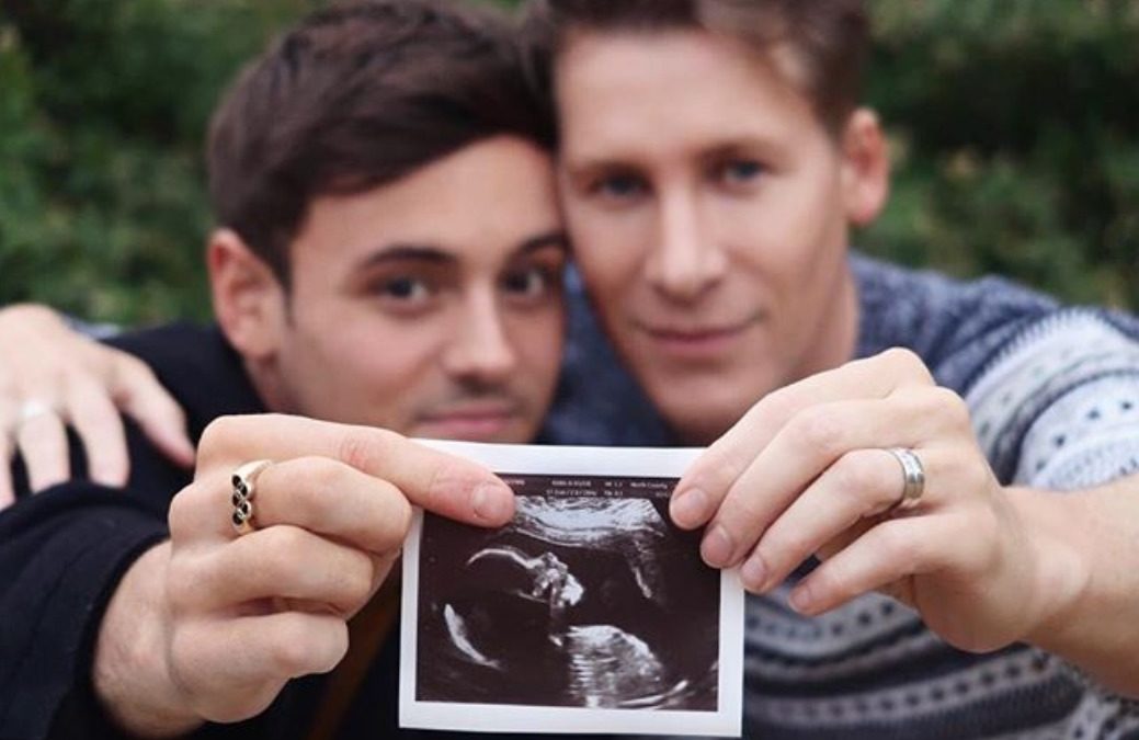 Celebrity gay couple Tom Daley and Dustin Lance Black are having a baby!