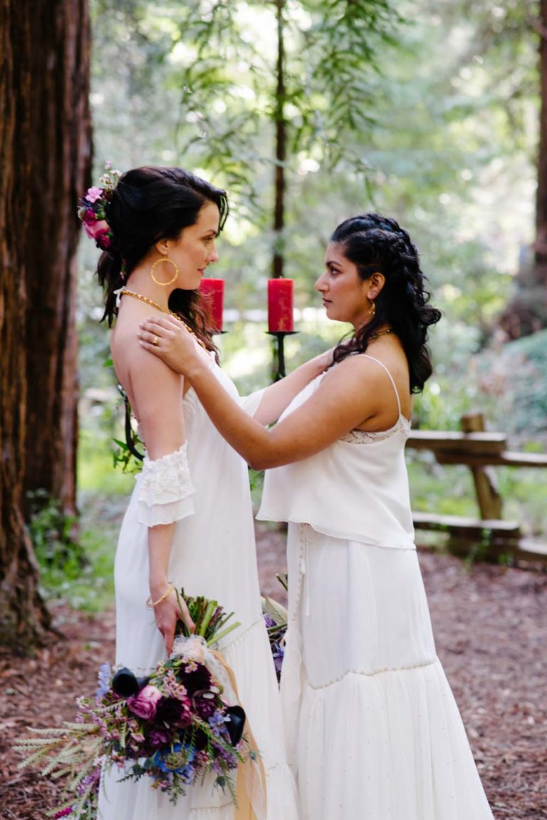 Redwood Forest Fairy Tale Lesbian Wedding Equally Wed 22 Equally Wed Modern Lgbtq Weddings