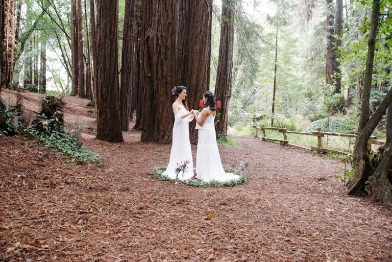 Redwood Forest Fairy Tale Lesbian Wedding Equally Wed 78 Equally