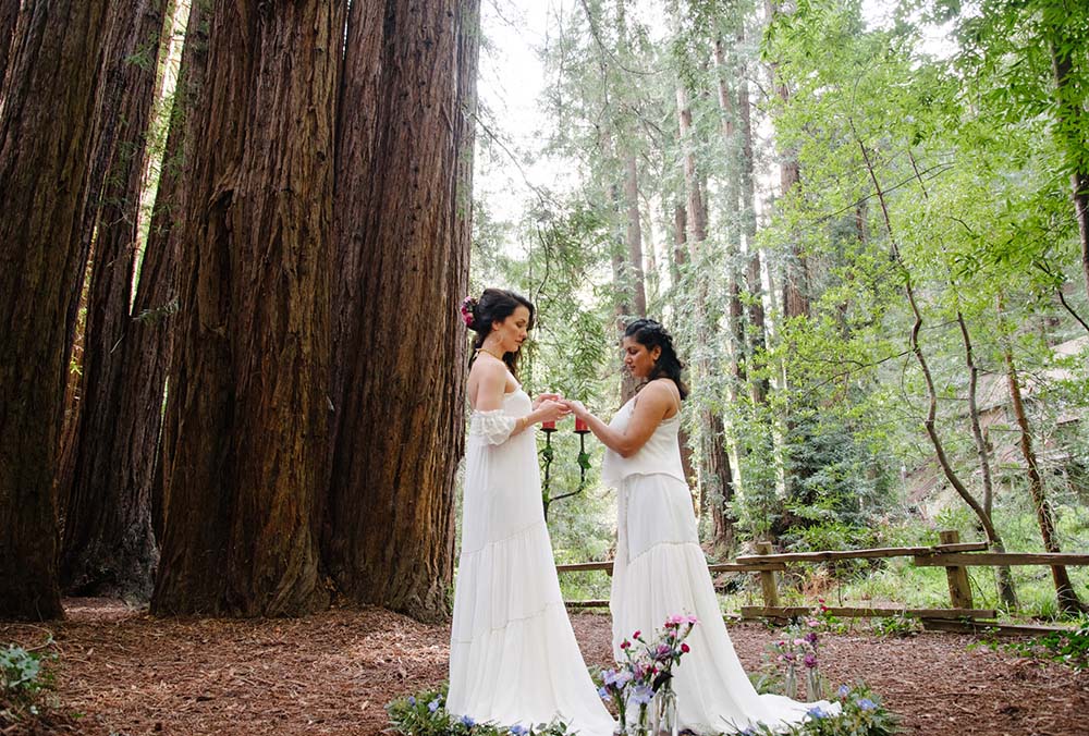 Redwood Forest Fairy Tale Lesbian Wedding Equally Wed 81 Equally