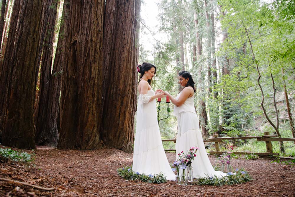 Redwood Forest Fairy Tale Lesbian Wedding Equally Wed 82 Equally