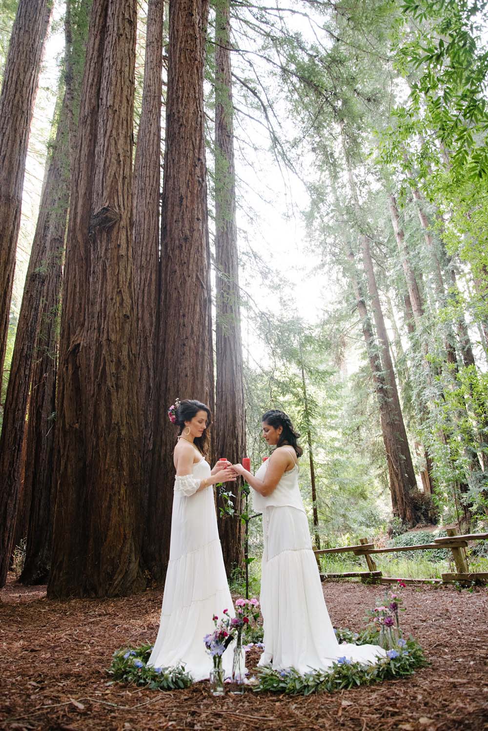 Redwood Forest Fairy Tale Lesbian Wedding Equally Wed 83 Equally