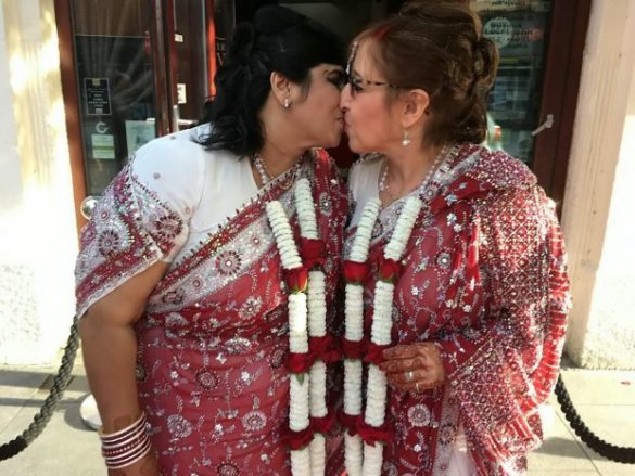 Hindu Jewish lesbian couple celebrates two weddings of faith - Equally Wed
