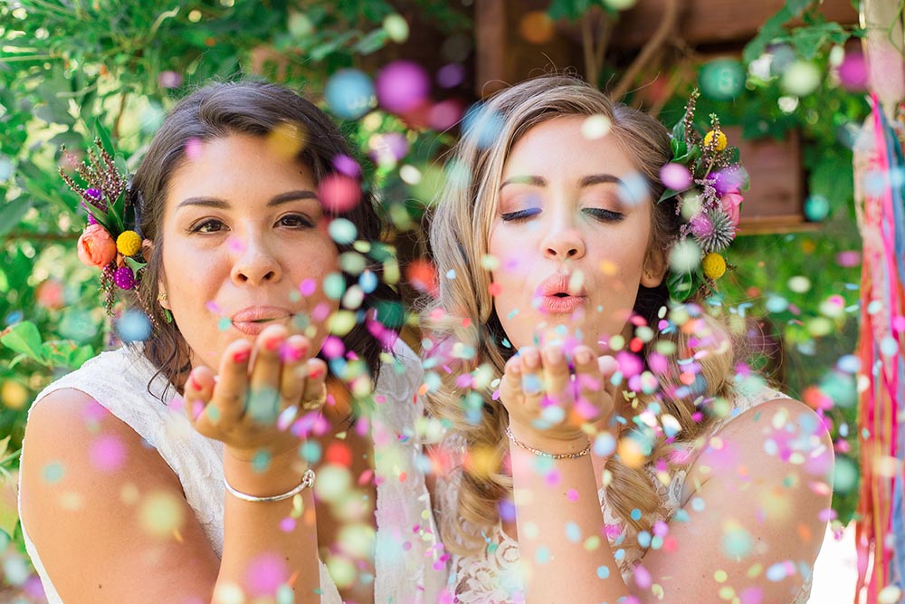 Vibrant California lesbian wedding