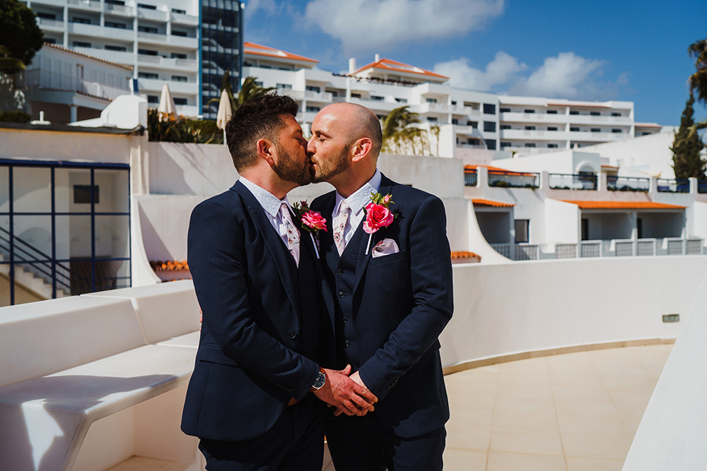 Outdoor Portugal gay destination wedding