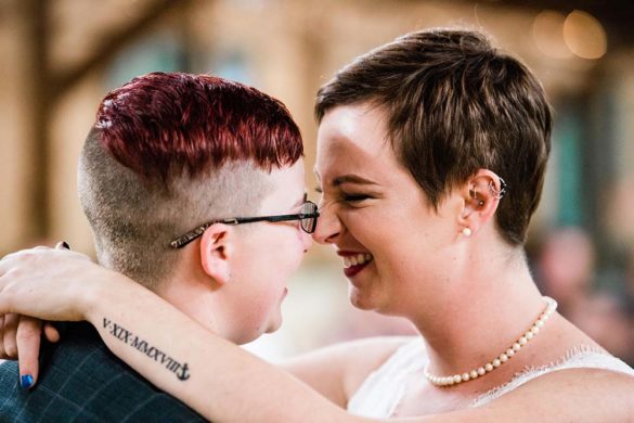 Photo via Queer Maryland state park wedding 