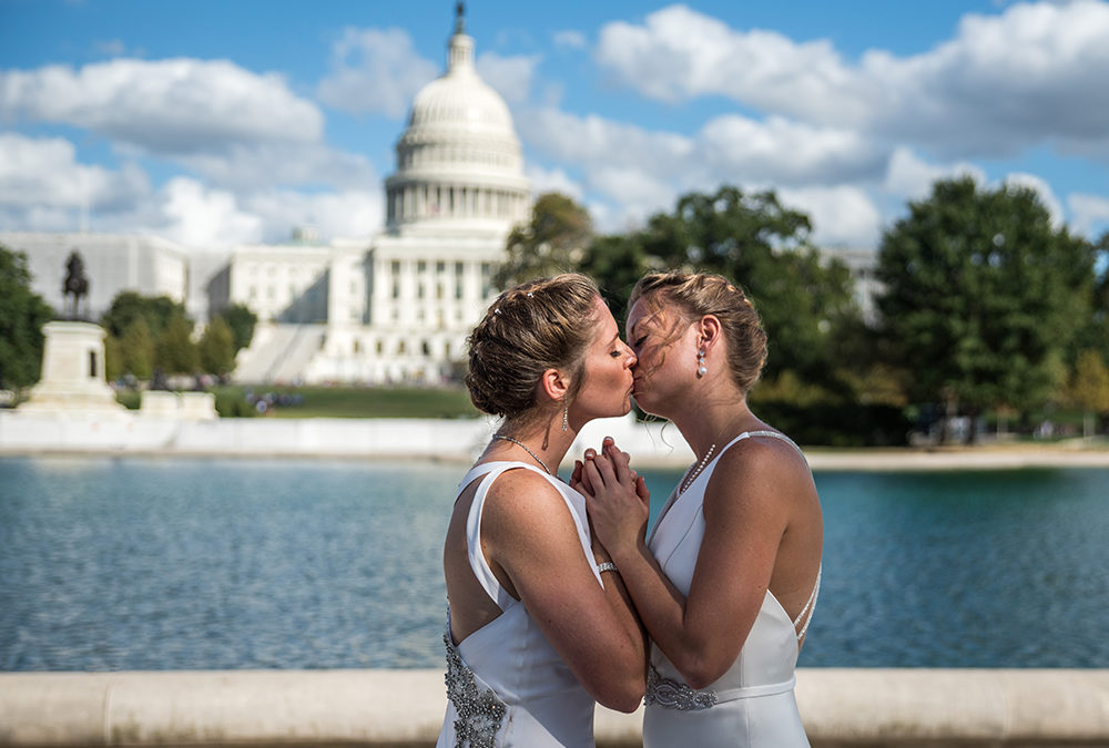 Washington D.C. skyline wedding