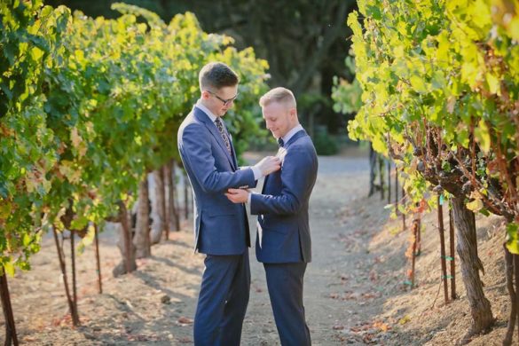Wine Country vineyard wedding amidst California wildfires, Equally Wed
