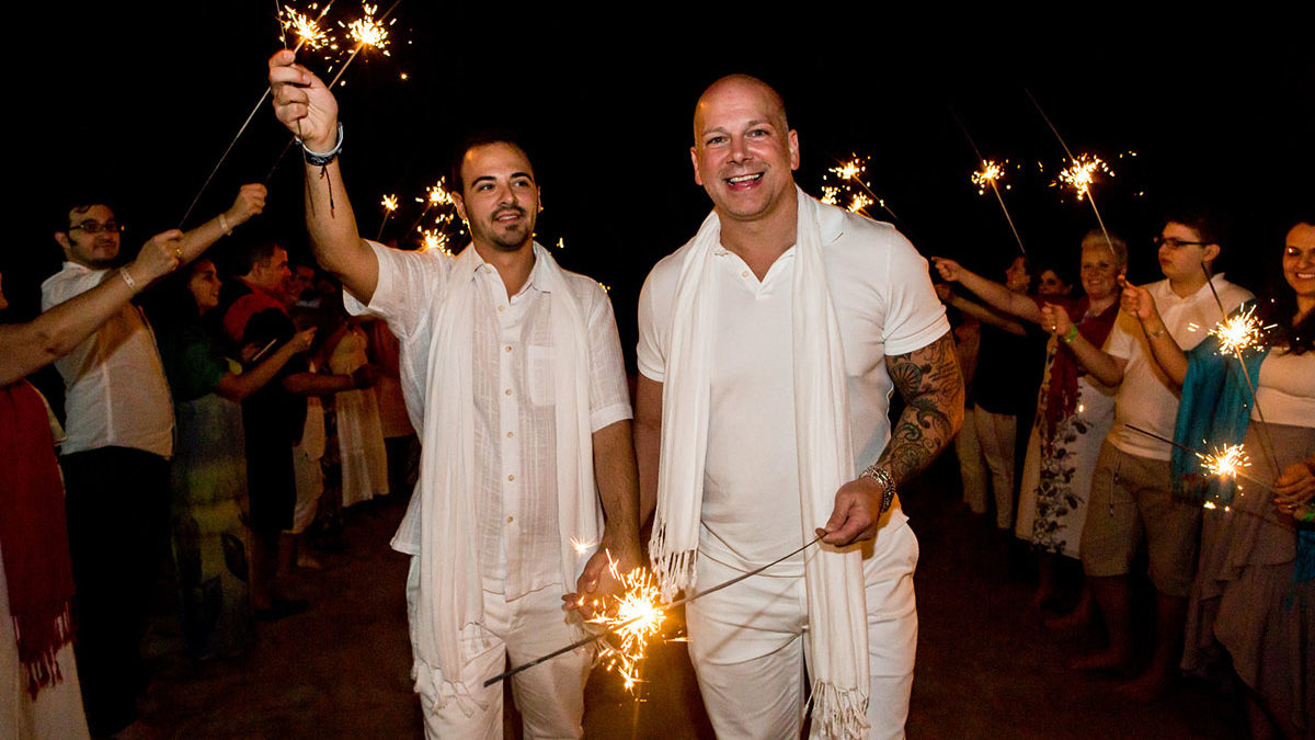 Gay beach wedding in Puerto Vallarta, Mexico