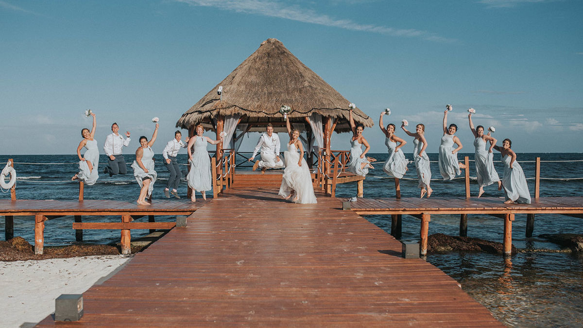 Cancun resort lesbian destination beach wedding