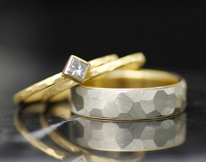 Handmade nontraditional wedding rings by lolide defy gender norms