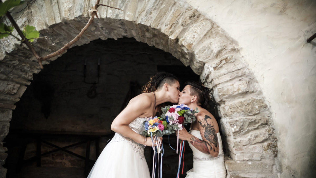 Rainbow Italian wedding in Cagliari