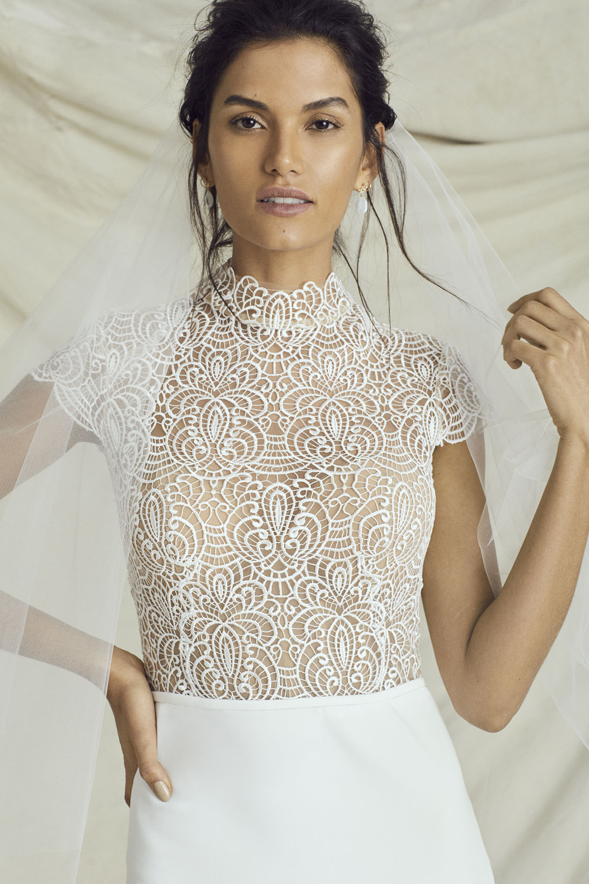 The wow factor of Kelly Faetanini wedding dresses lace see through top eyelet dress Adair