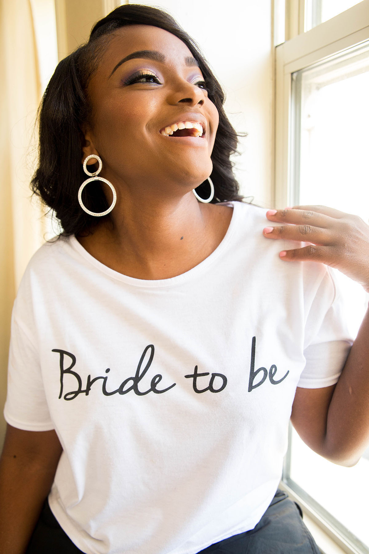 Red midnight romance wedding two brides bride to be T shirt