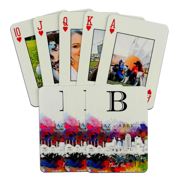 Create fun, custom wedding playing cards with You're On Deck