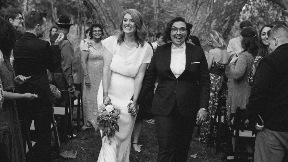 Celebrity LGBTQ+ wedding alert: Raining Jane’s Becky Gebhardt marries cinematographer Abby Linne