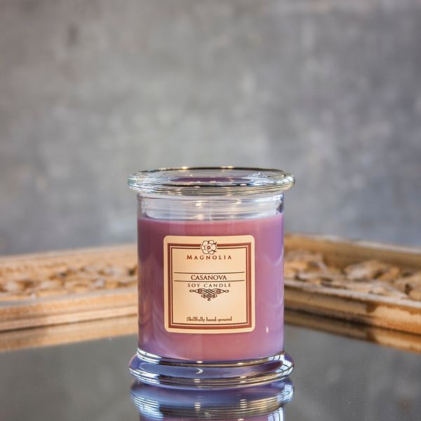 Casanova soy candle by Magnolia Scents by Design for Equally Wed Valentine's Day gift guide of LGBTQ businesses
