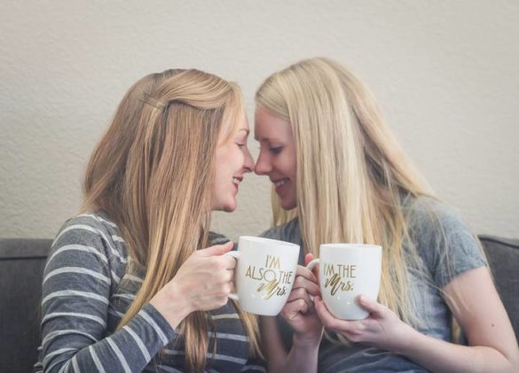 Mrs. and Mrs. coffee mugs Valentine's Day gift guide LGBTQ community Equally Wed