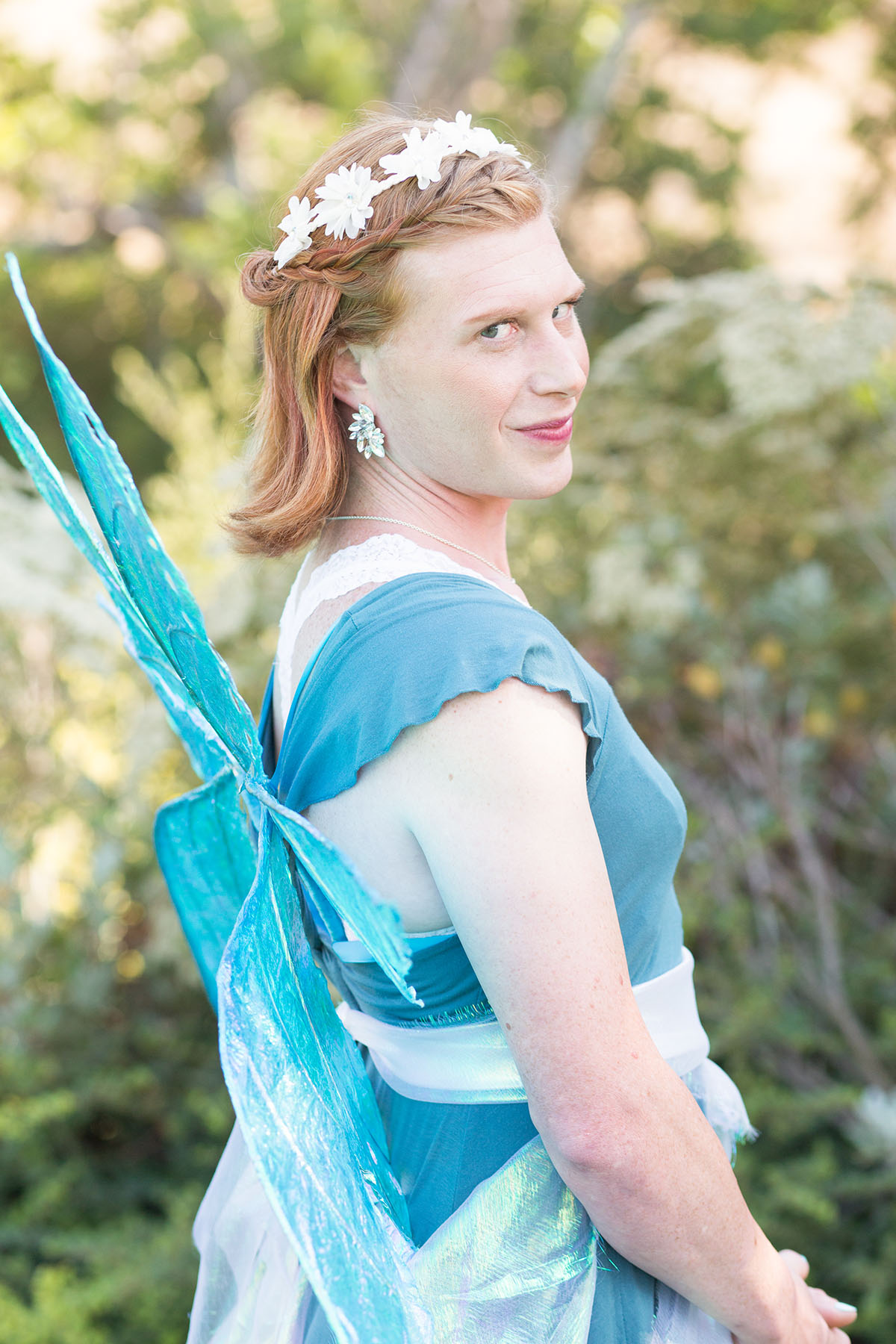 Fairy themed trans wedding in wine country