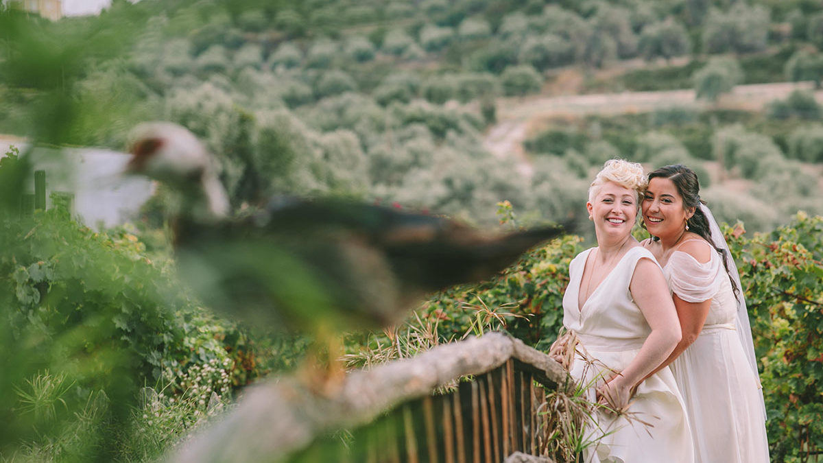 Natural beauty shines in luxury destination wedding in Crete, Greece