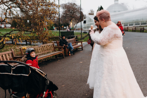 Couple goes viral after little boy realizes 'two princesses' can get married