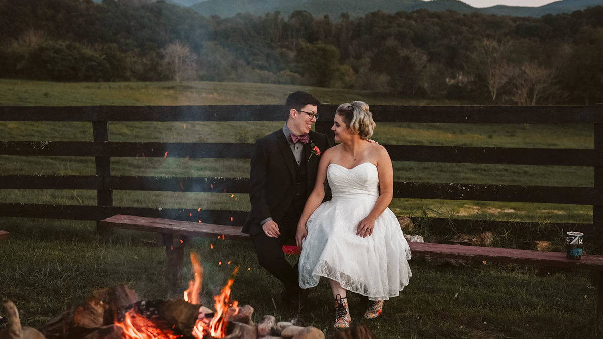 This moody fall ranch wedding in the Blue Ridge Mountains is a dream