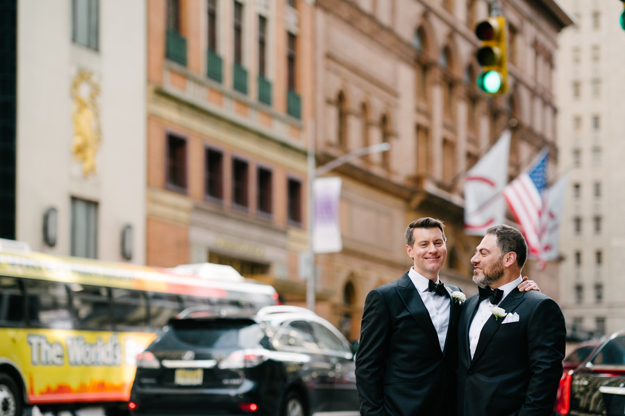 Elegant interfaith wedding near the iconic Carnegie Hall