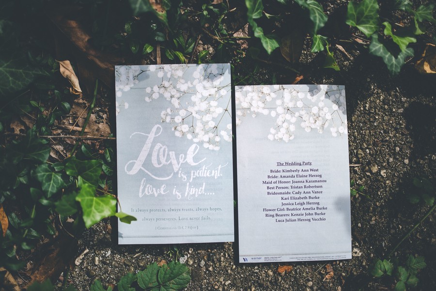 This fall countryside wedding has all the moody, romantic vibes you need two brides lesbian wedding autumn long white dresses invitations