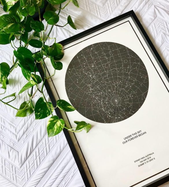 Commemorate your wedding or engagement with a custom star map
