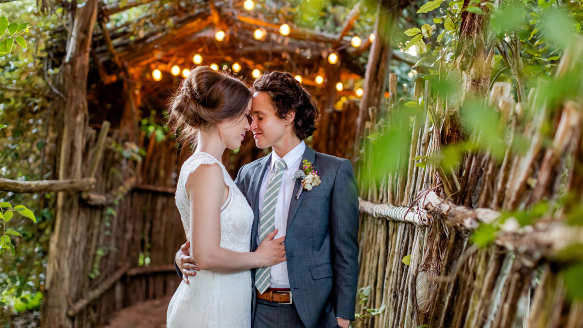 Colorful, whimsical spring backyard wedding in Austin, Texas