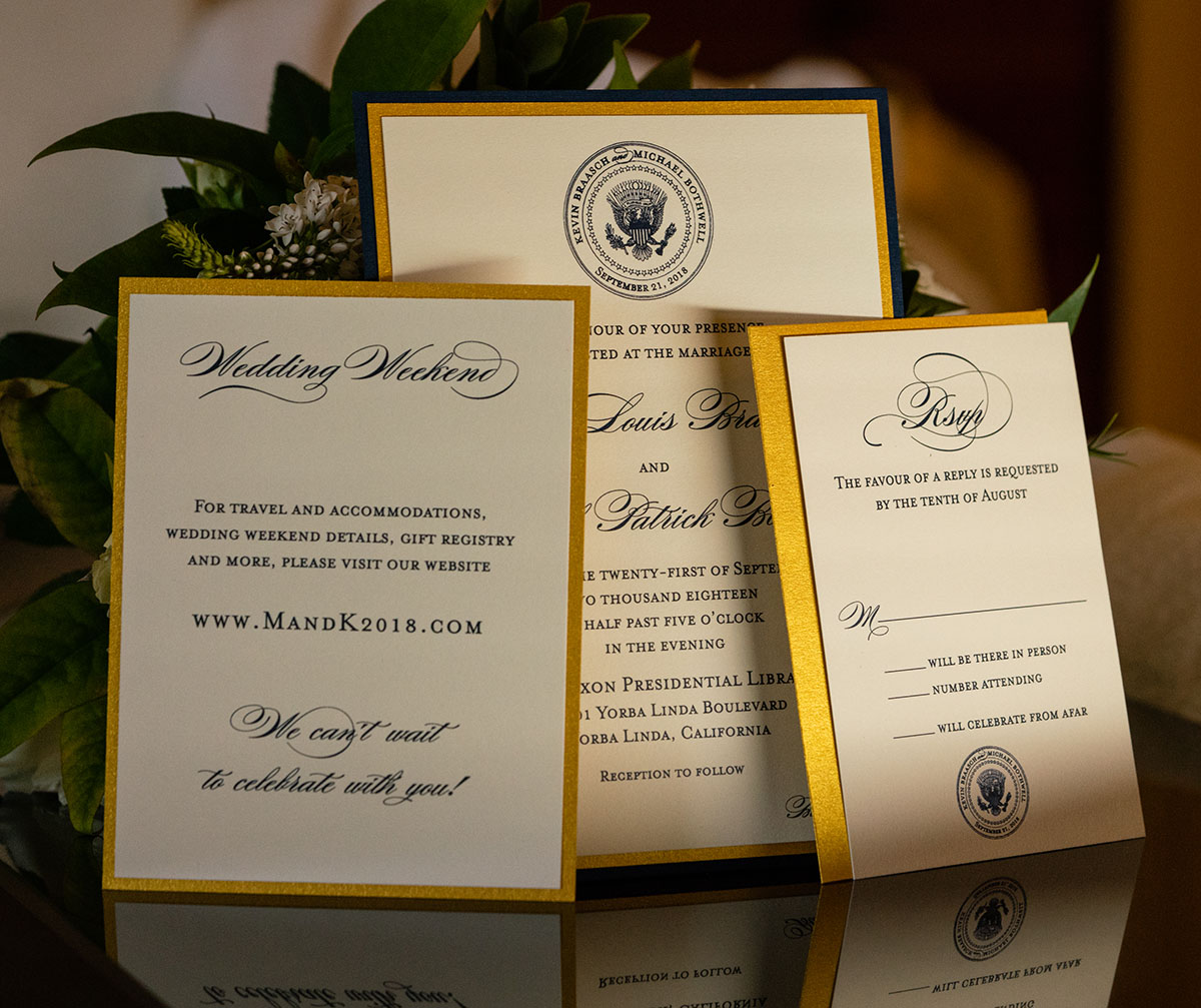 Elegant presidential themed wedding at Nixon Presidential Library