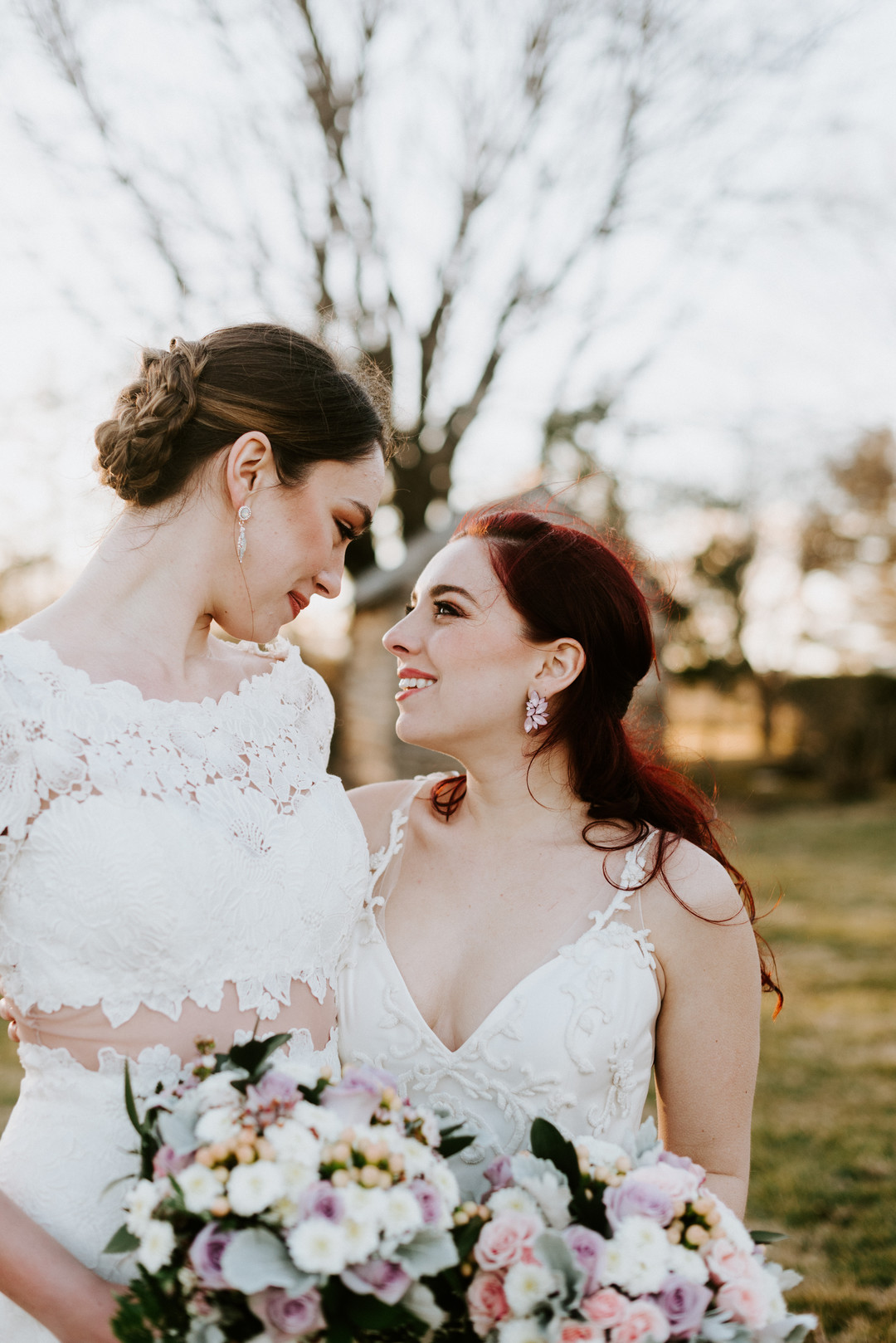 Rustic, moody farm wedding inspiration in Purcellville, Virginia two brides two grooms double wedding styled shoot