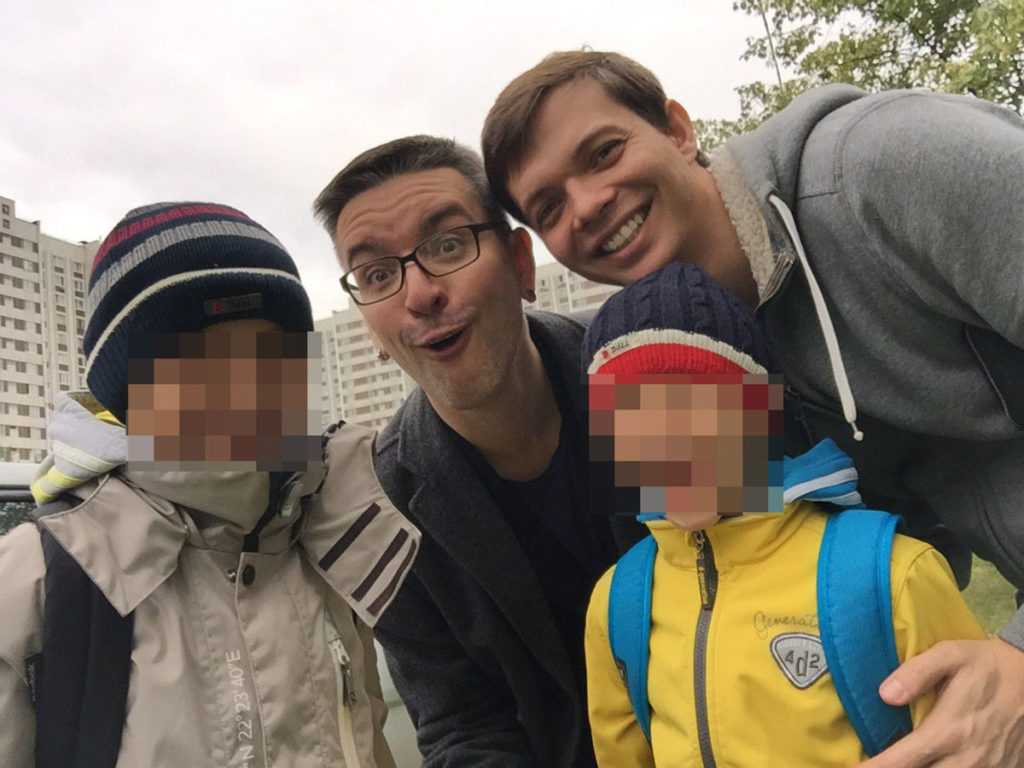 gay parents in Russia forced to flee country with their children