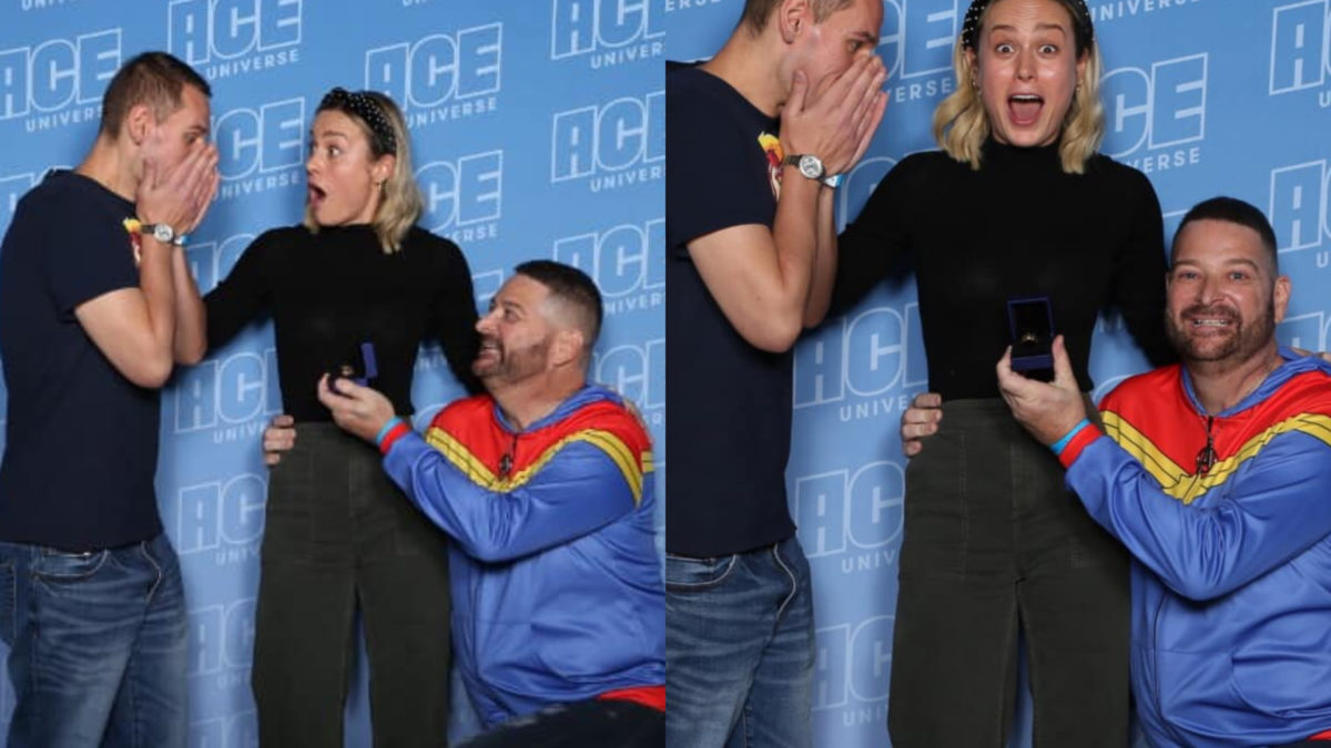 With Brie Larson’s help, a man proposed to his boyfriend at Comic Con