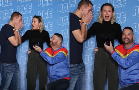 With Brie Larson's help, a man proposed to his boyfriend at Comic Con