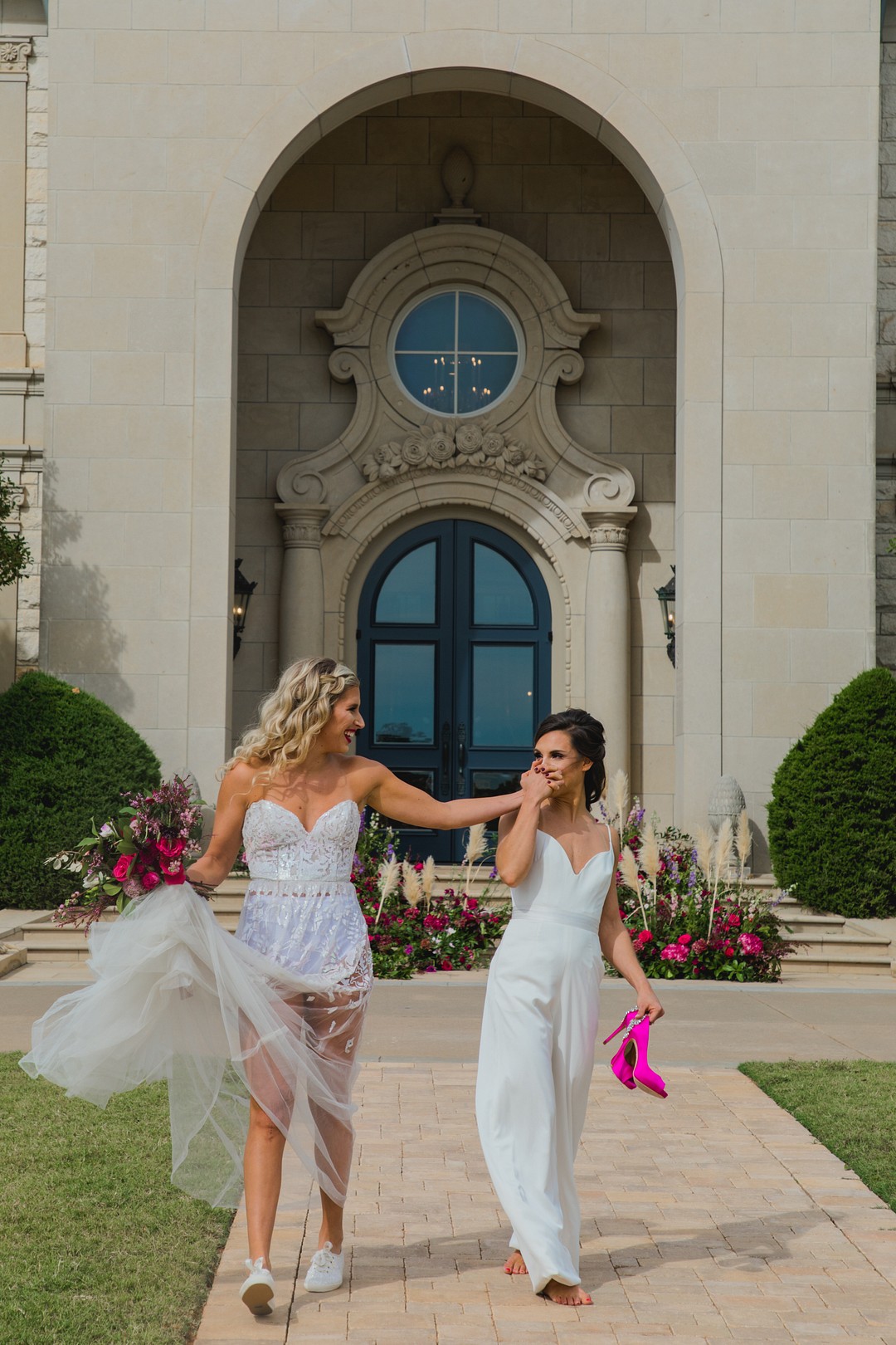 This styled shoot turned into a real proposal in the most romantic way LGBTQ+ weddings proposals engagement wedding inspiration two brides ballet ballerina