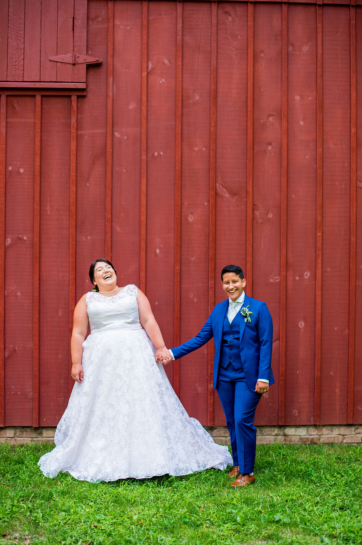Community was at the heart of this floral summer wedding LGBTQ+ weddings two brides queer lesbian wedding Long Island New York Bindle and Keep