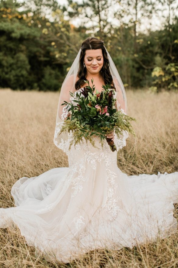 Bohemian winter elopement photos in Irmo, South Carolina