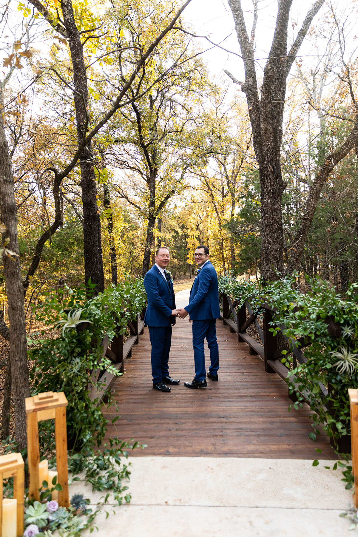 24 wedding vendors donated a wedding to two grooms rejected by bigoted venue LGBTQ+ weddings Venue at Waterstone Texas rustic Aaron Lucero Jeffrey Cannon two grooms gay wedding barn country Mexican fall wedding