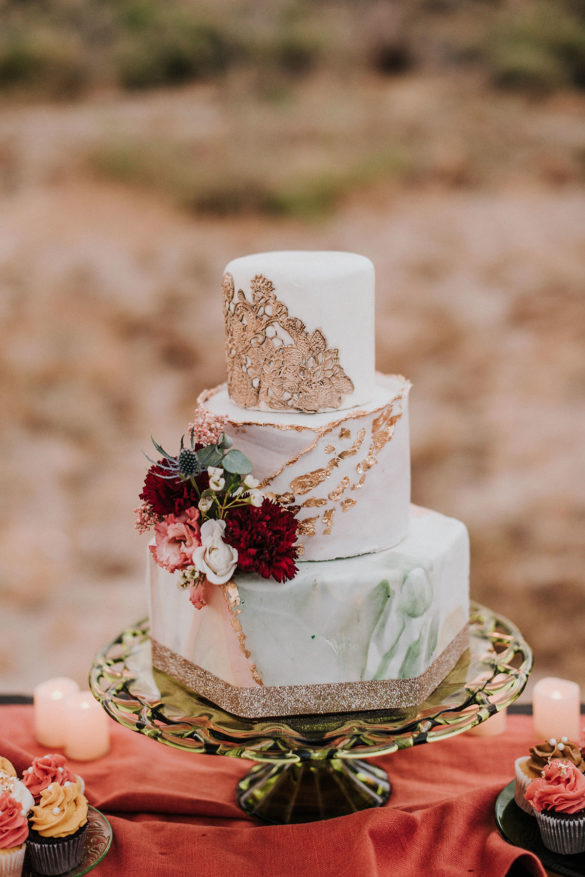 Floral bohemian elopement inspiration at Joshua Tree