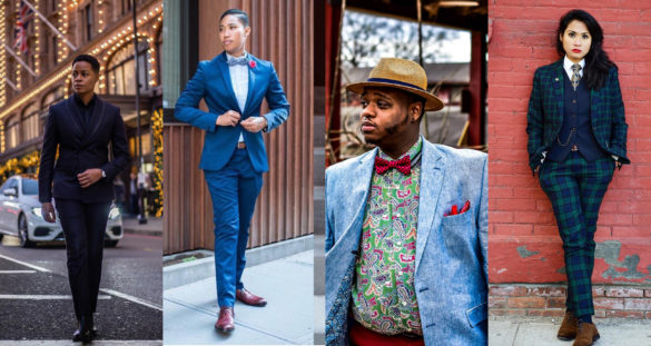 Wedding suit inspiration from 6 top queer influencers for your big day 4 examples of suits and tuxes queer influencers of color suit tux planning elopement engagement