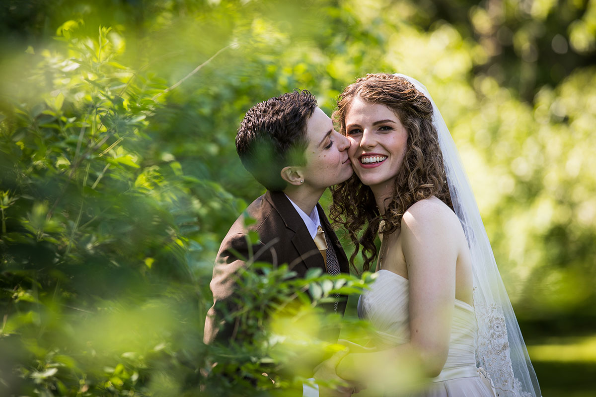 Rustic mountain wedding at The Red Barn at Hampshire College LGBTQ+ weddings two brides Amherst Massachusetts romantic cozy