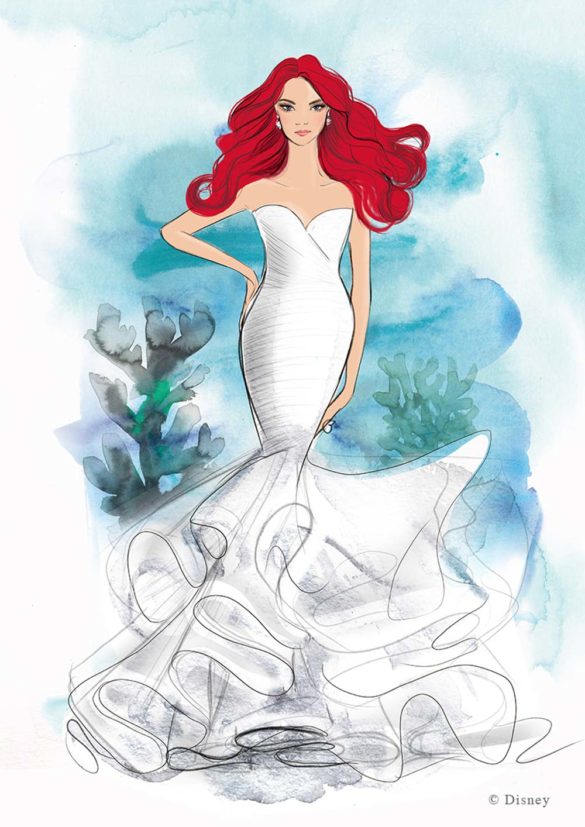 Ariel wedding gown Disney Fairy Tale Weddings Collection Allure Bridal