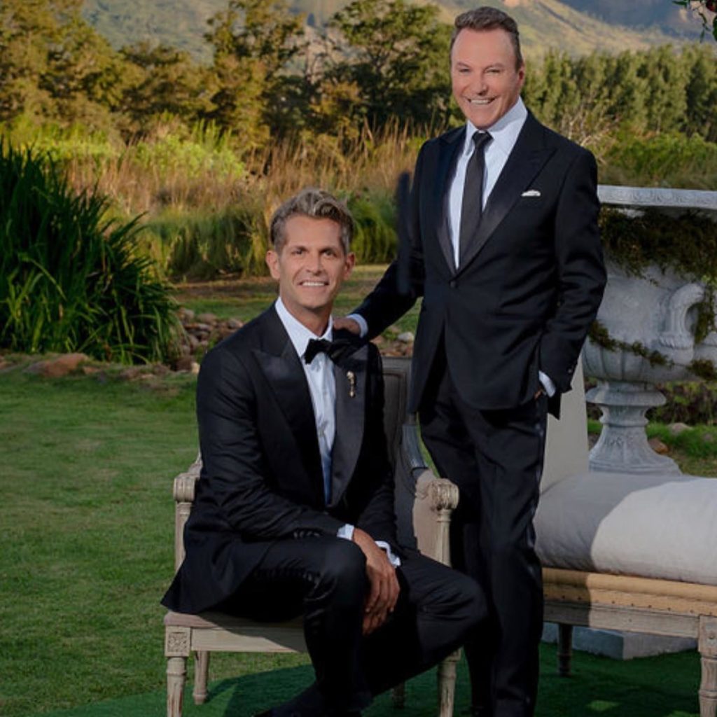 Celebrity wedding planner Colin Cowie marries Danny Peuscovich in outdoor luxury South Africa wedding