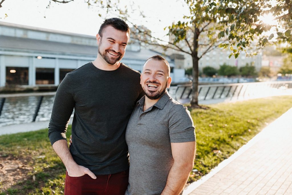 Urban summer engagement photos in Philadelphia, Pennsylvania