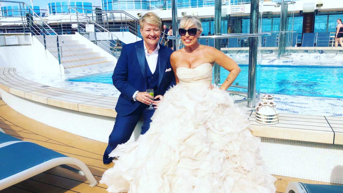 Jenny + Robin: a record-breaking cruise ship wedding vow renewal