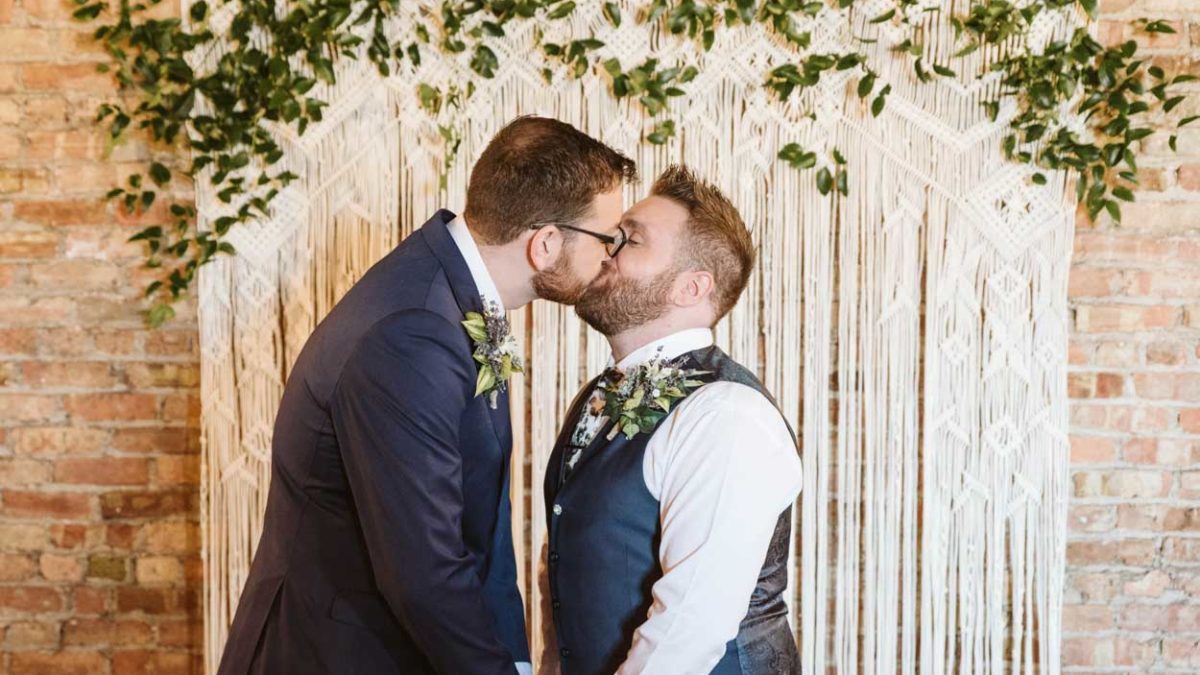 David + Andrew: Midwestern Pride Wedding Giveaway winners marry