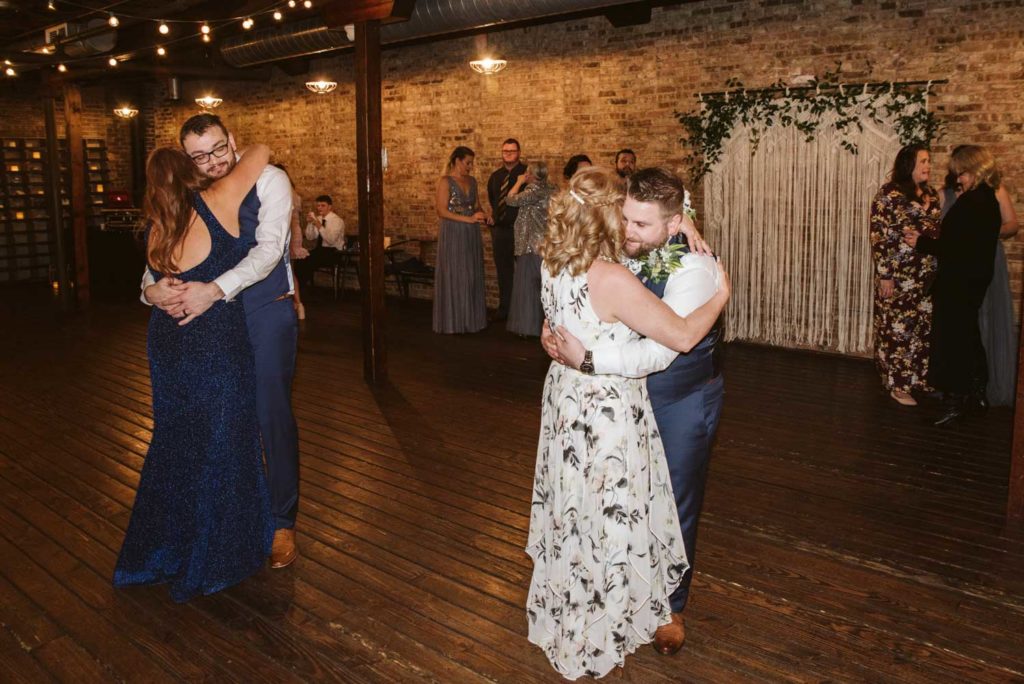 David + Andrew: Midwestern Pride Wedding Giveaway winners marry Photo Glass & Grain Photography published on Equally Wed two grooms dance with their mothers