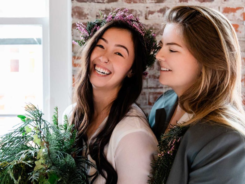 A romantic, dreamy elopement styled shoot in Vancouver, British Columbia Lorenza Tessari Photography Equally Wed LGBTQ+ weddings