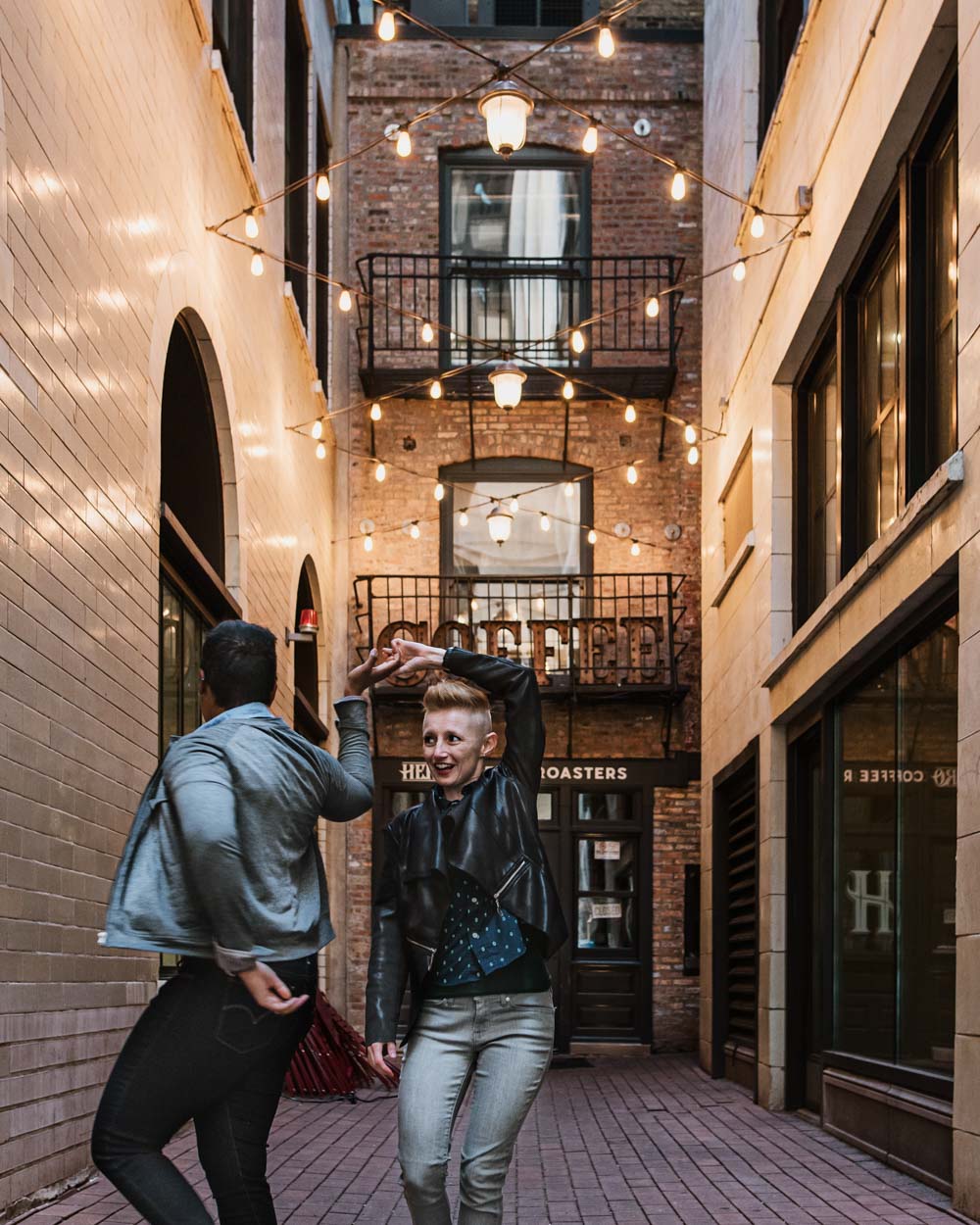 Danika + Cassidy: a Chicago engagement photoshoot with salsa dancing by Victoria McDonald Photography interracial LGBTQ+ couple